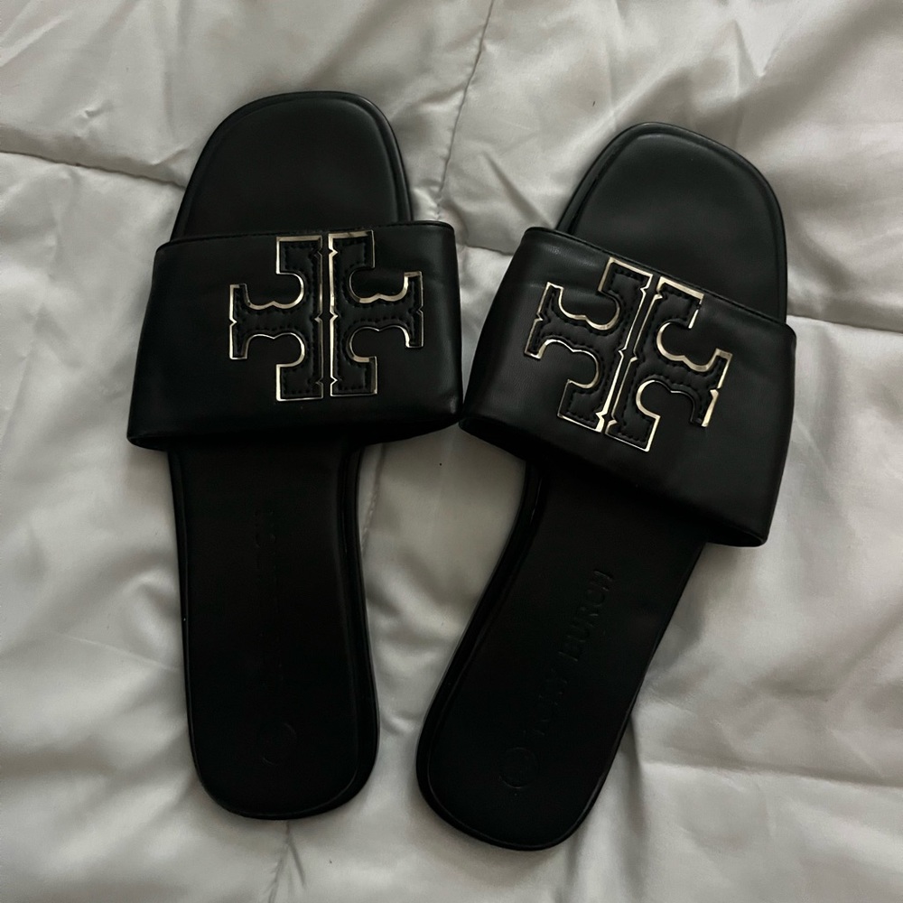 Tory Burch Black Slides